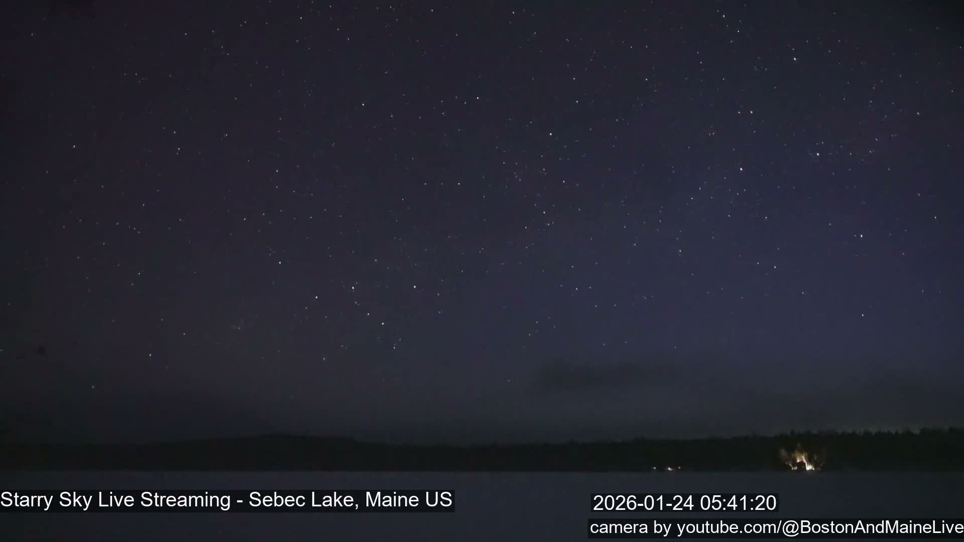 Sebec Lake, Aurora, Stars, Meteors, Chill Relax Star Live Cam - East  Millinocket, Maine , USA