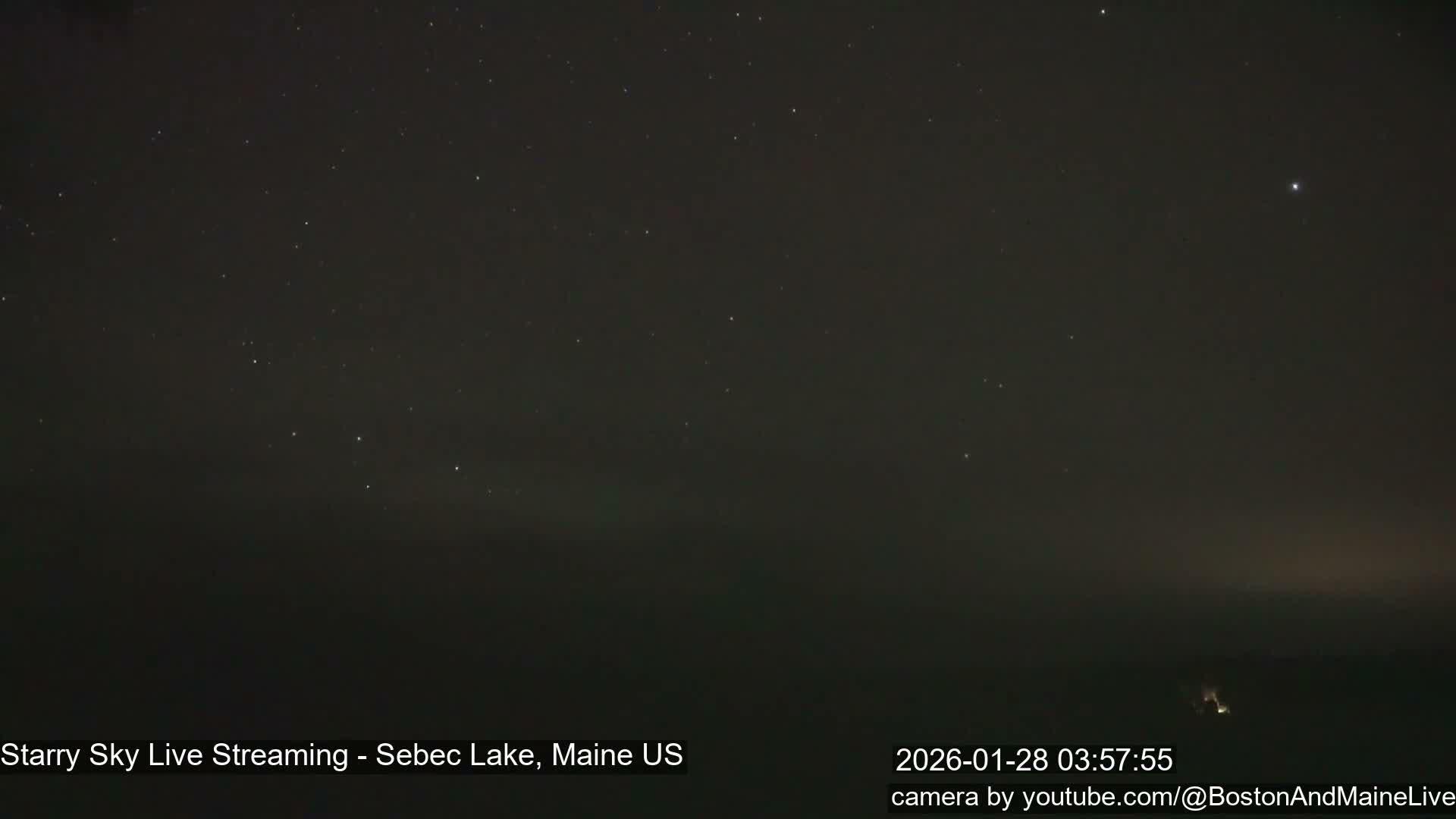 Sebec Lake, Aurora, Stars, Meteors, Chill Relax Star Live Cam - East  Millinocket, Maine , USA