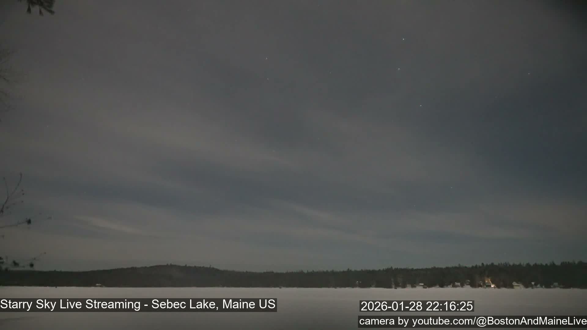 Sebec Lake, Aurora, Stars, Meteors, Chill Relax Star Live Cam - East  Millinocket, Maine , USA