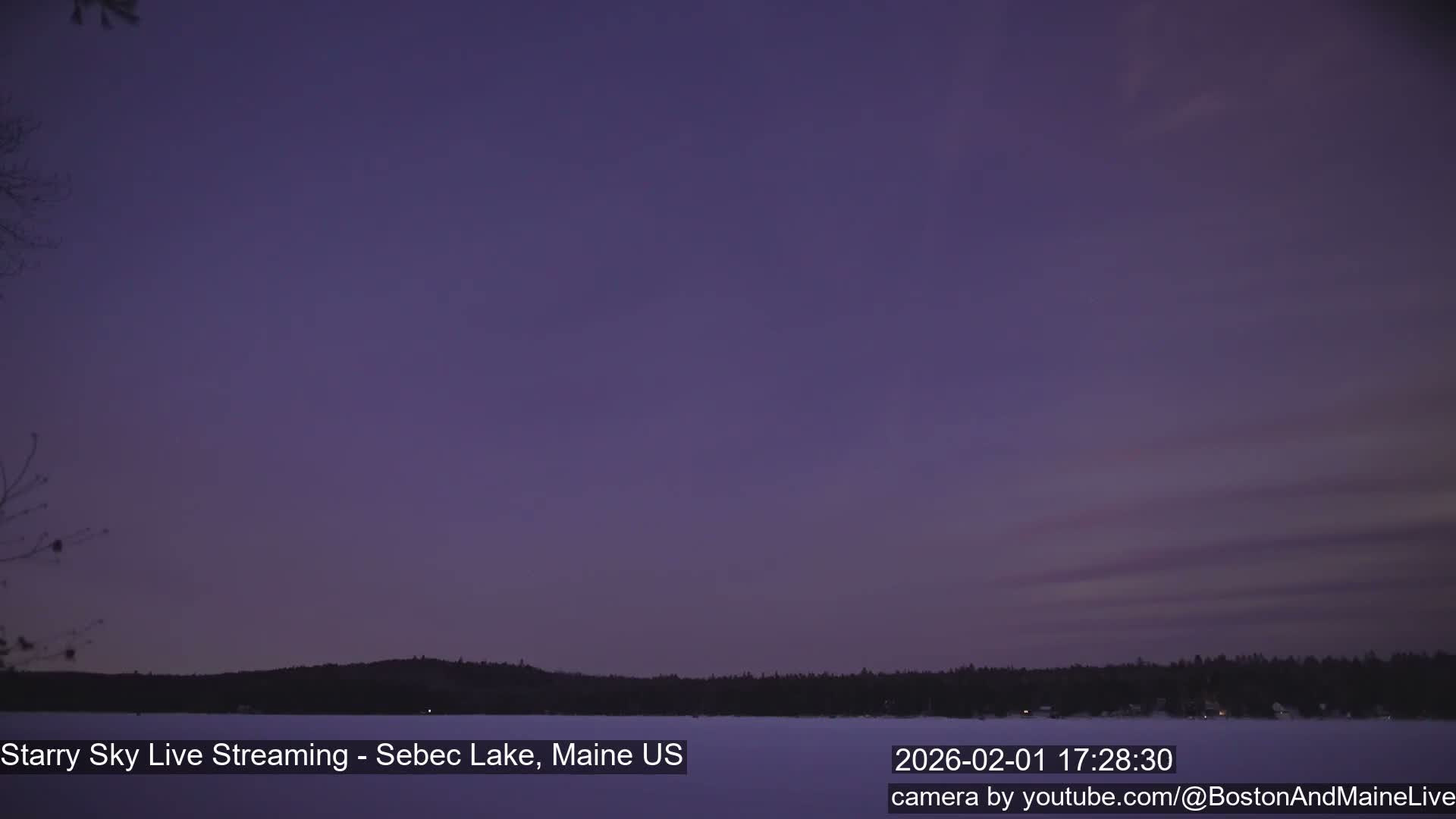 Sebec Lake, Aurora, Stars, Meteors, Chill Relax Star Live Cam - East  Millinocket, Maine , USA