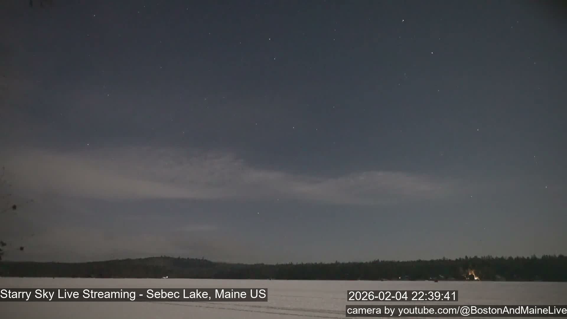 Sebec Lake, Aurora, Stars, Meteors, Chill Relax Star Live Cam - East  Millinocket, Maine , USA