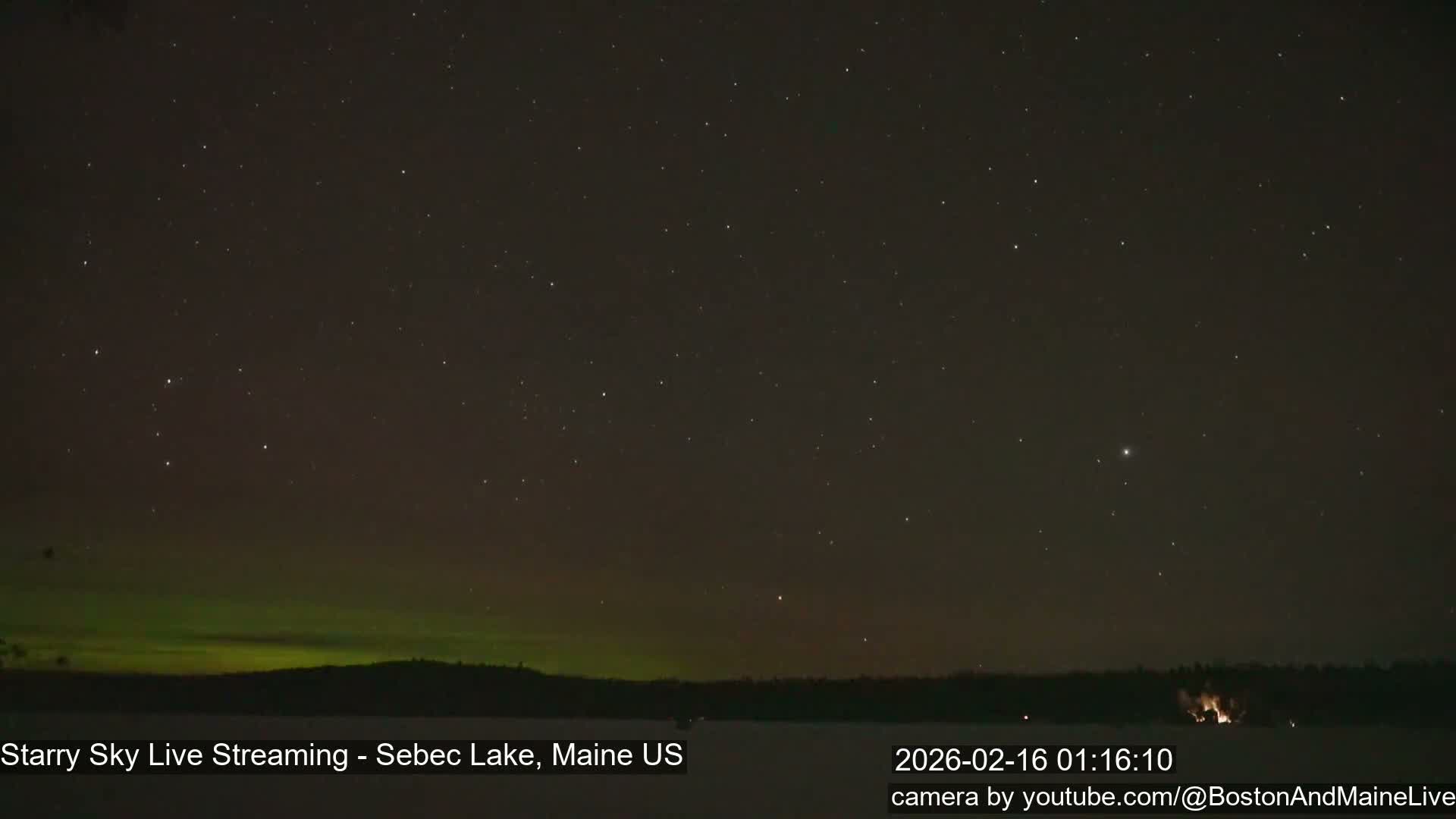 Sebec Lake, Aurora, Stars, Meteors, Chill Relax Star Live Cam - East  Millinocket, Maine , USA