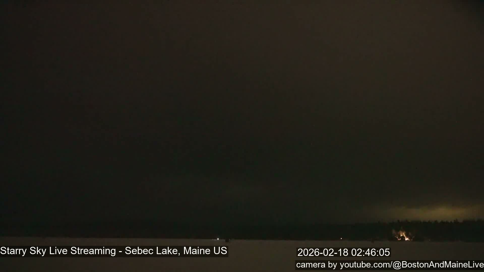 Sebec Lake, Aurora, Stars, Meteors, Chill Relax Star Live Cam - East  Millinocket, Maine , USA