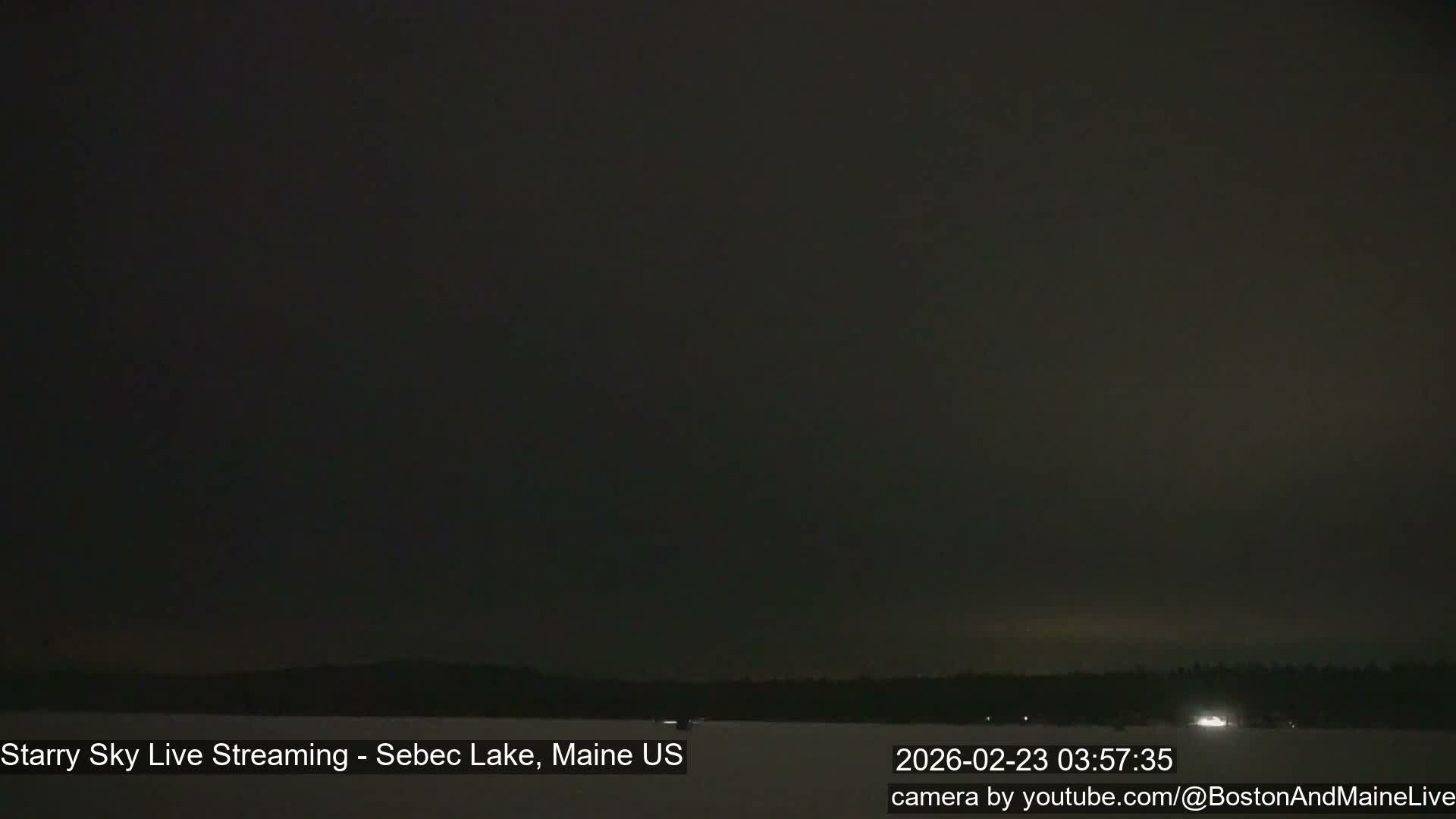 Sebec Lake, Aurora, Stars, Meteors, Chill Relax Star Live Cam - East  Millinocket, Maine , USA