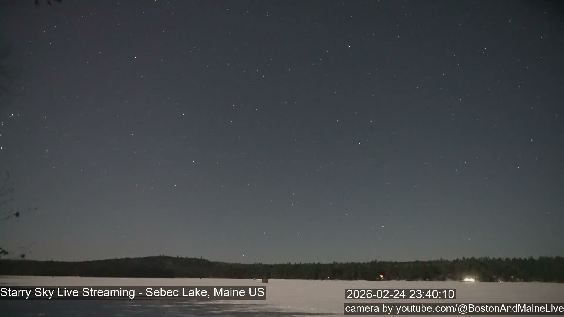 Sebec Lake, Aurora, Stars, Meteors, Chill Relax Star Live Cam - East  Millinocket, Maine , USA