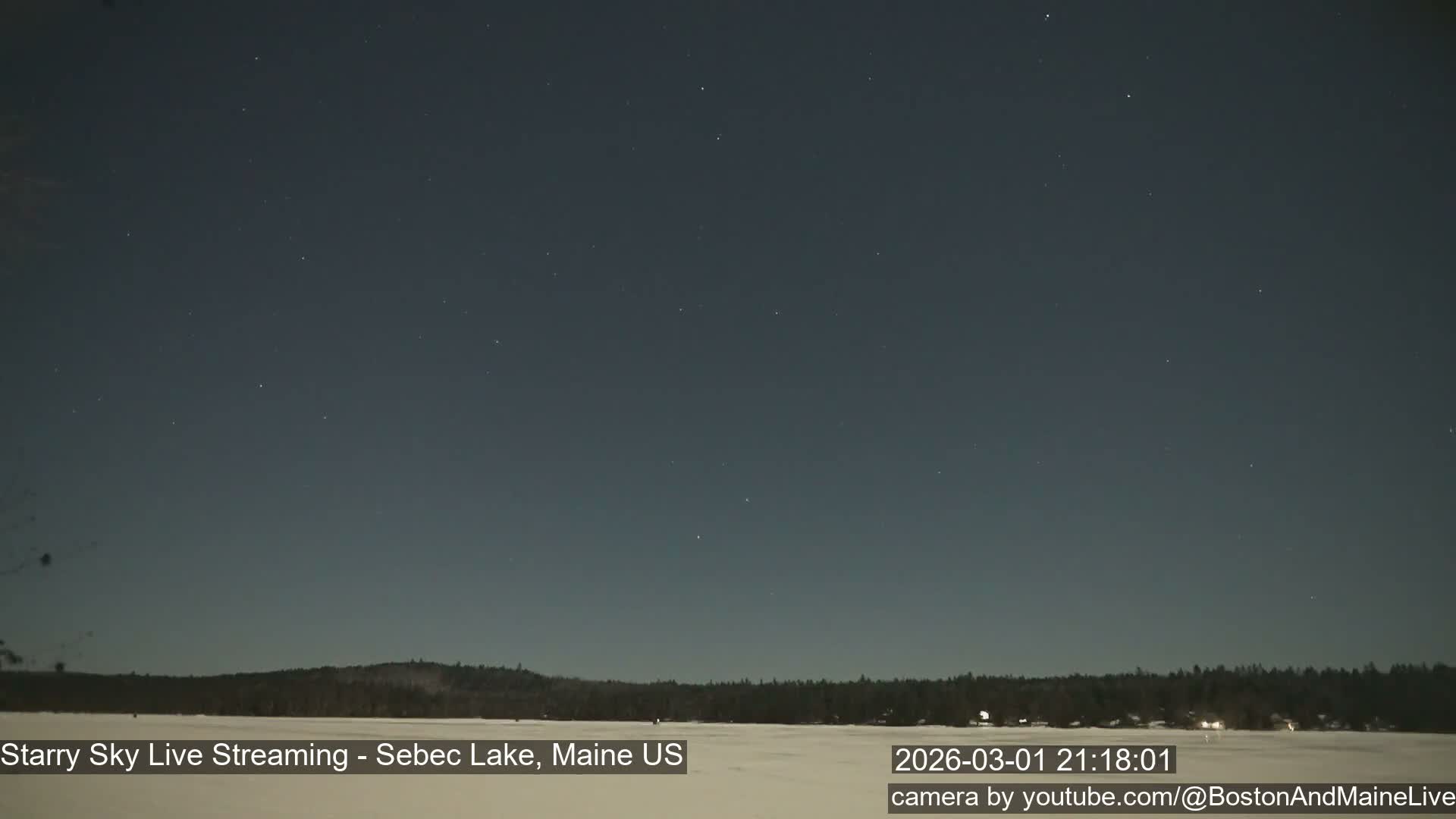 Sebec Lake, Aurora, Stars, Meteors, Chill Relax Star Live Cam - East  Millinocket, Maine , USA