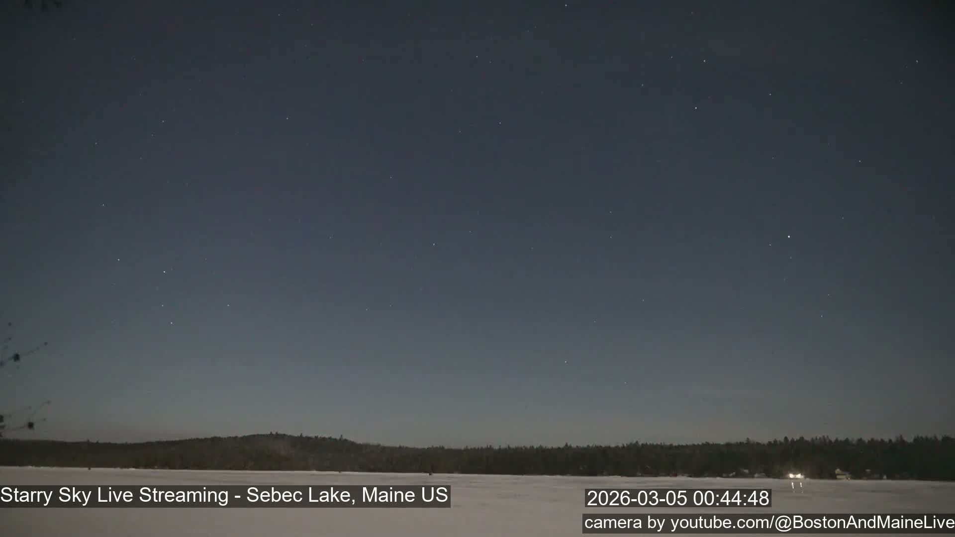 Sebec Lake, Aurora, Stars, Meteors, Chill Relax Star Live Cam - East  Millinocket, Maine , USA