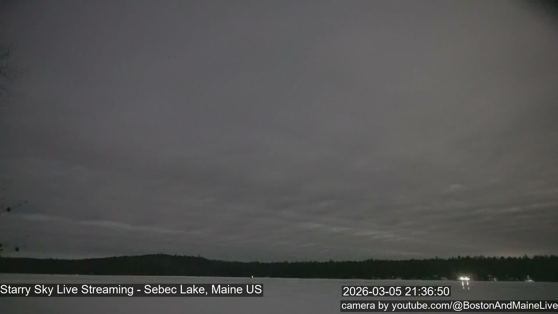 Sebec Lake, Aurora, Stars, Meteors, Chill Relax Star Live Cam - East  Millinocket, Maine , USA