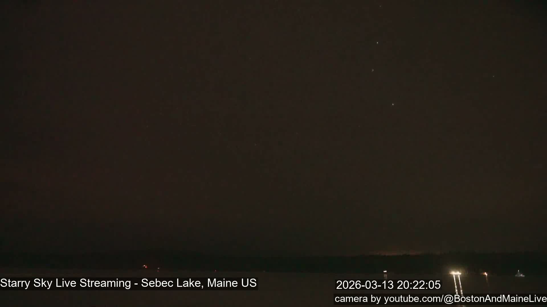 Sebec Lake, Aurora, Stars, Meteors, Chill Relax Star Live Cam - East  Millinocket, Maine , USA