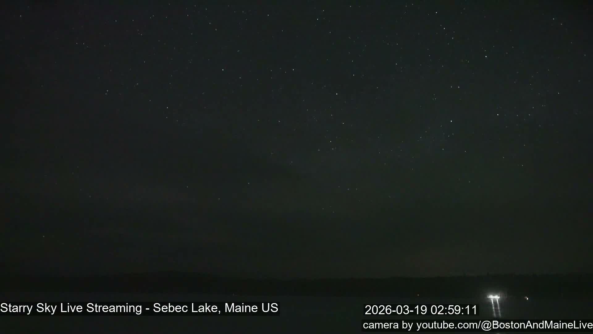 Sebec Lake, Aurora, Stars, Meteors, Chill Relax Star Live Cam - East  Millinocket, Maine , USA