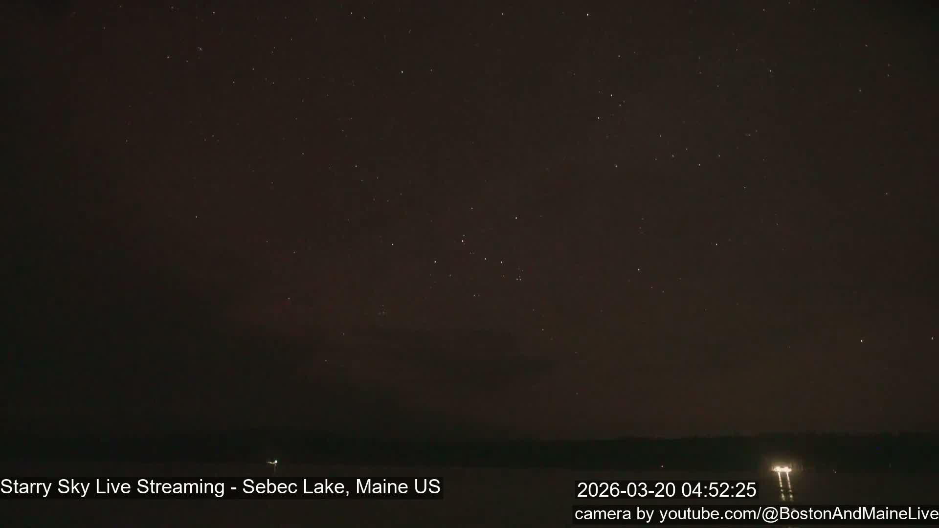 Sebec Lake, Aurora, Stars, Meteors, Chill Relax Star Live Cam - East  Millinocket, Maine , USA