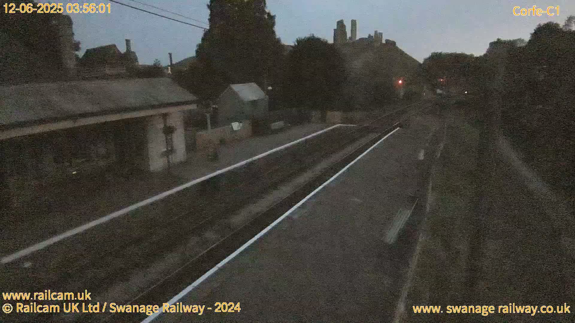 Corfe Castle View & Corfe Railway Station Live Cam - Purbeck, Dorset, South West, England, United Kingdom