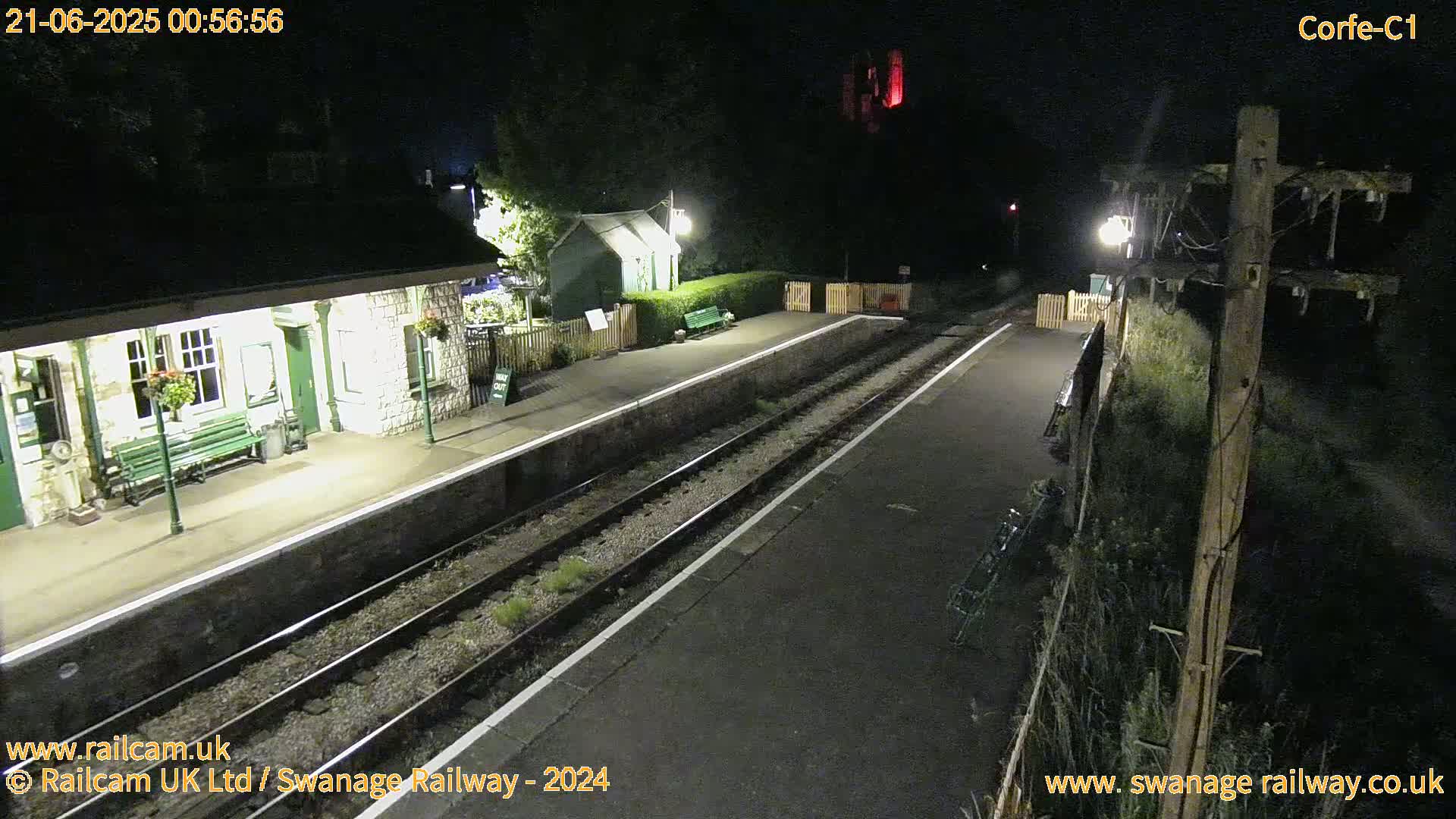 Corfe Castle View & Corfe Railway Station Live Cam - Purbeck, Dorset, South West, England, United Kingdom