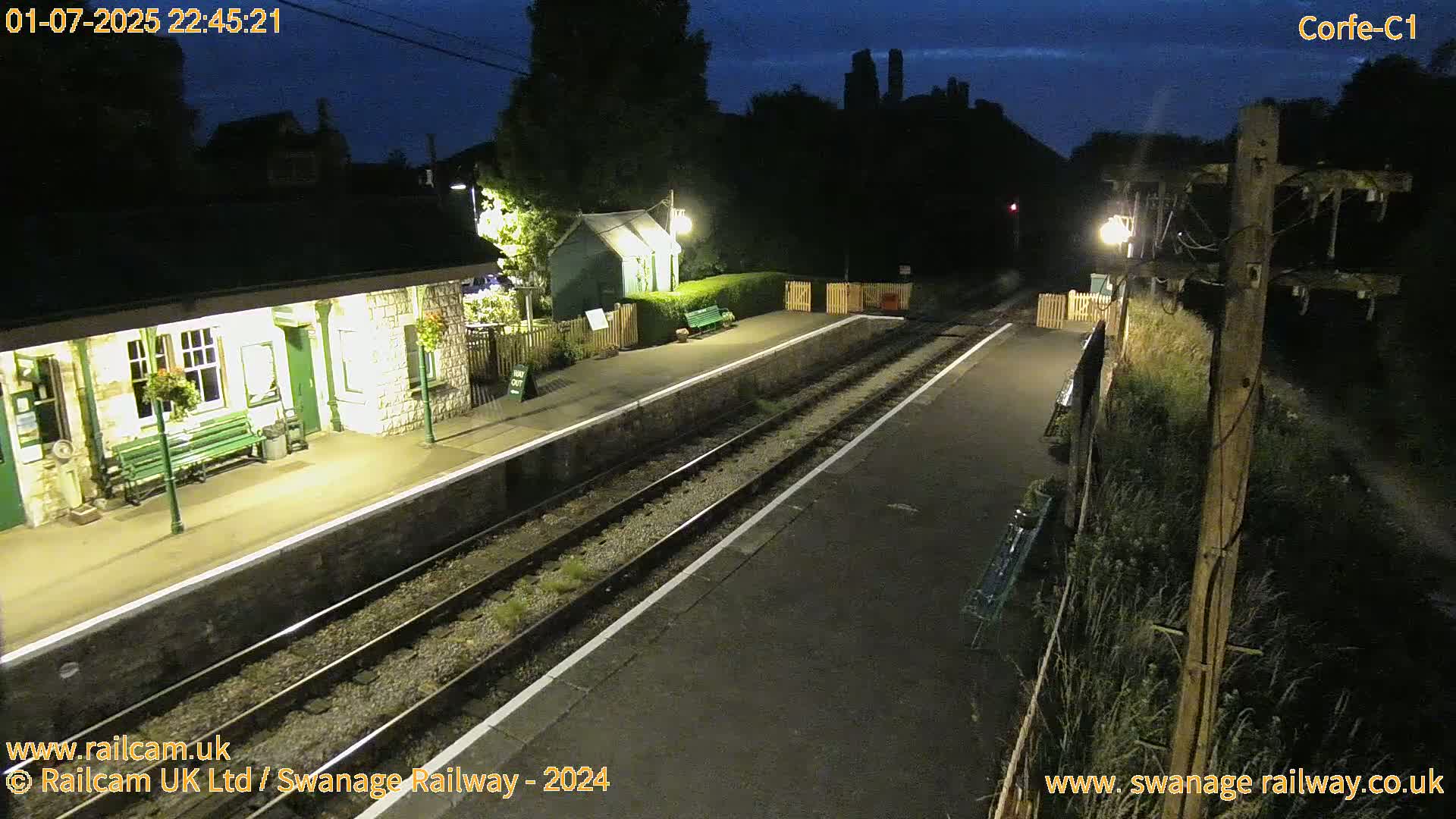 Corfe Castle View & Corfe Railway Station Live Cam - Purbeck, Dorset, South West, England, United Kingdom