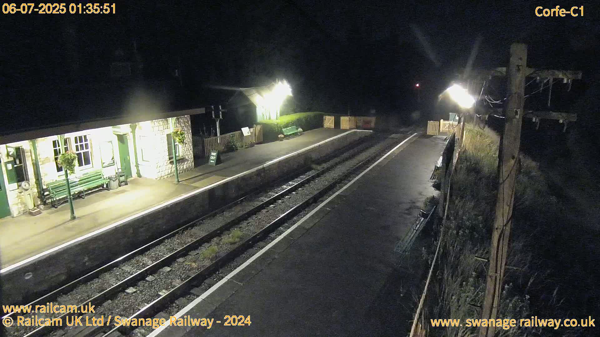 Corfe Castle View & Corfe Railway Station Live Cam - Purbeck, Dorset, South West, England, United Kingdom