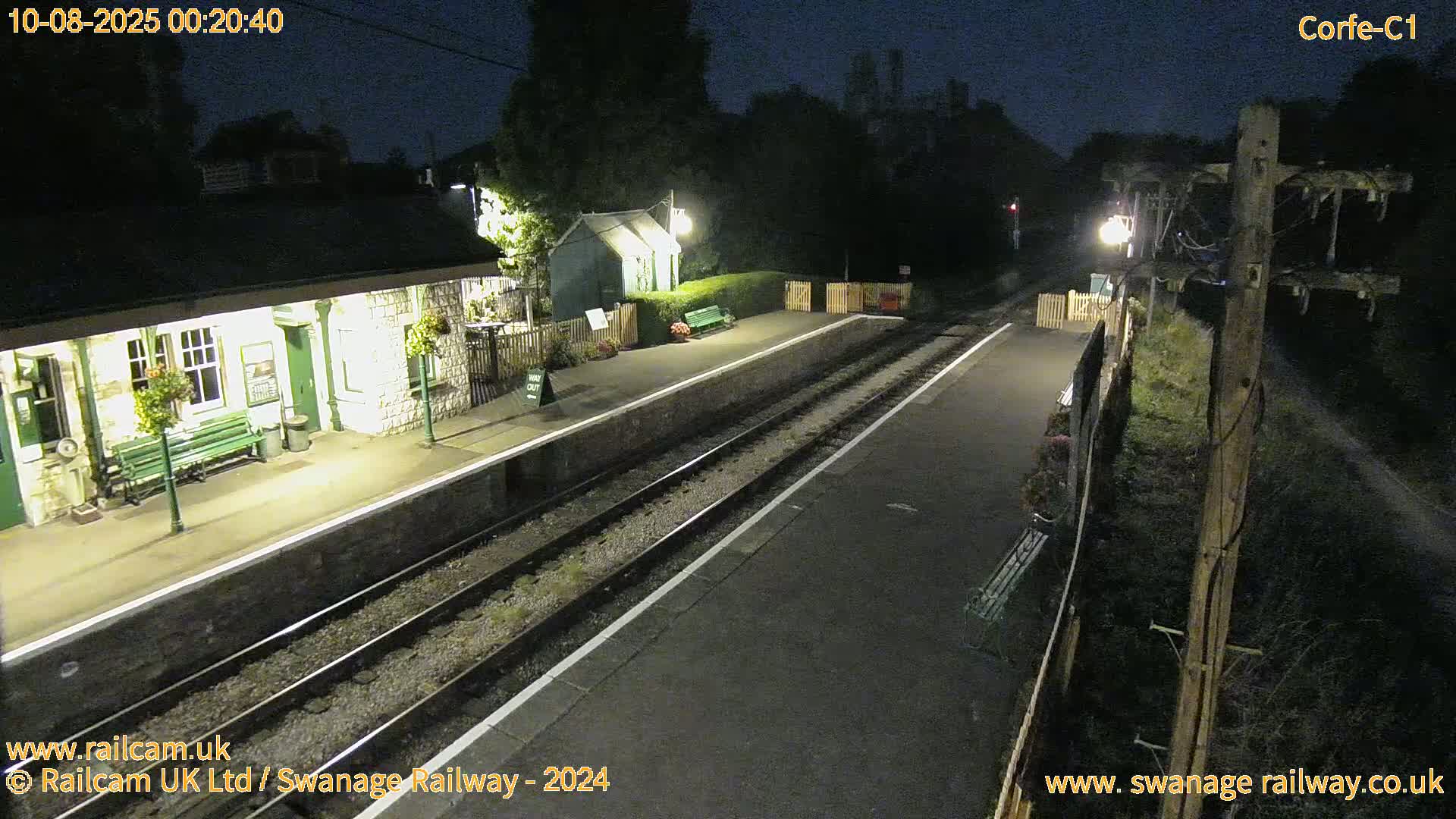 Corfe Castle View & Corfe Railway Station Live Cam - Purbeck, Dorset, South West, England, United Kingdom