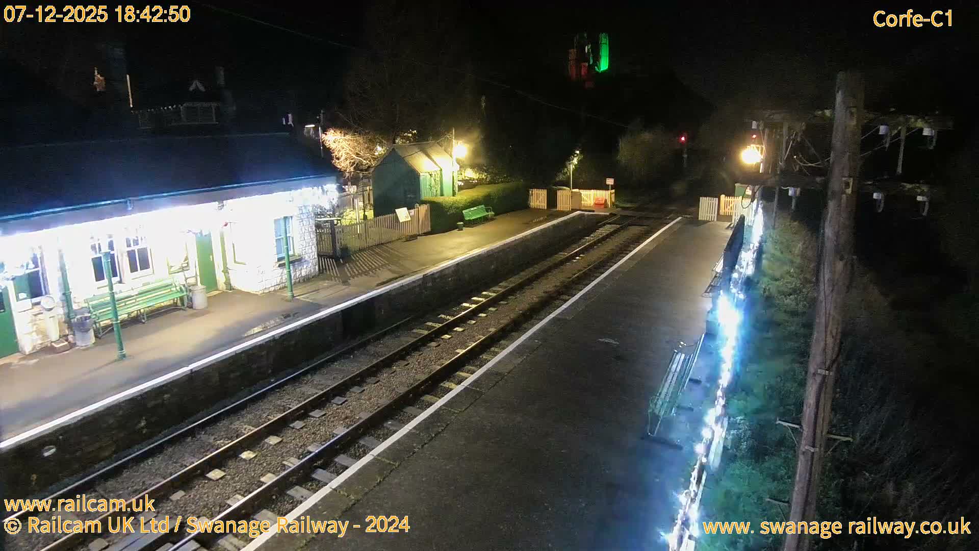 Corfe Castle View & Corfe Railway Station Live Cam - Purbeck, Dorset, South West, England, United Kingdom