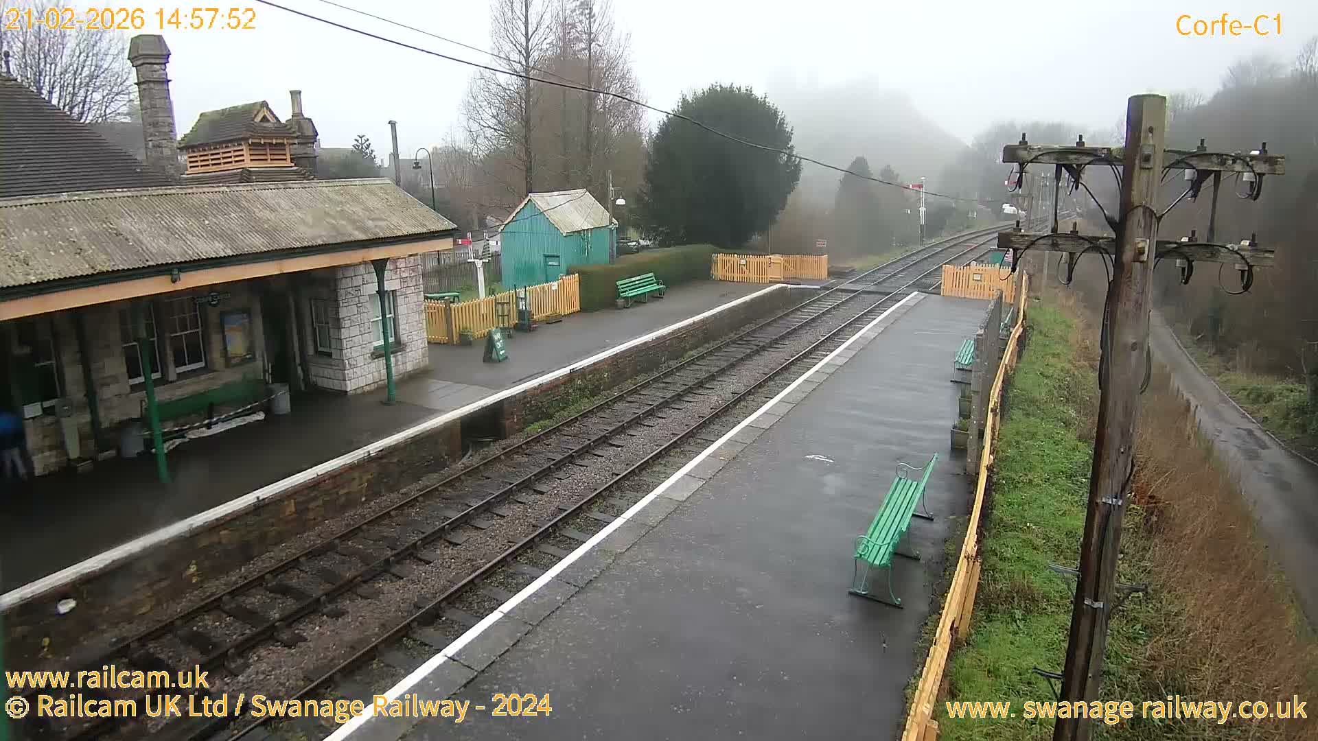 Corfe Castle View & Corfe Railway Station Live Cam - Purbeck, Dorset, South West, England, United Kingdom