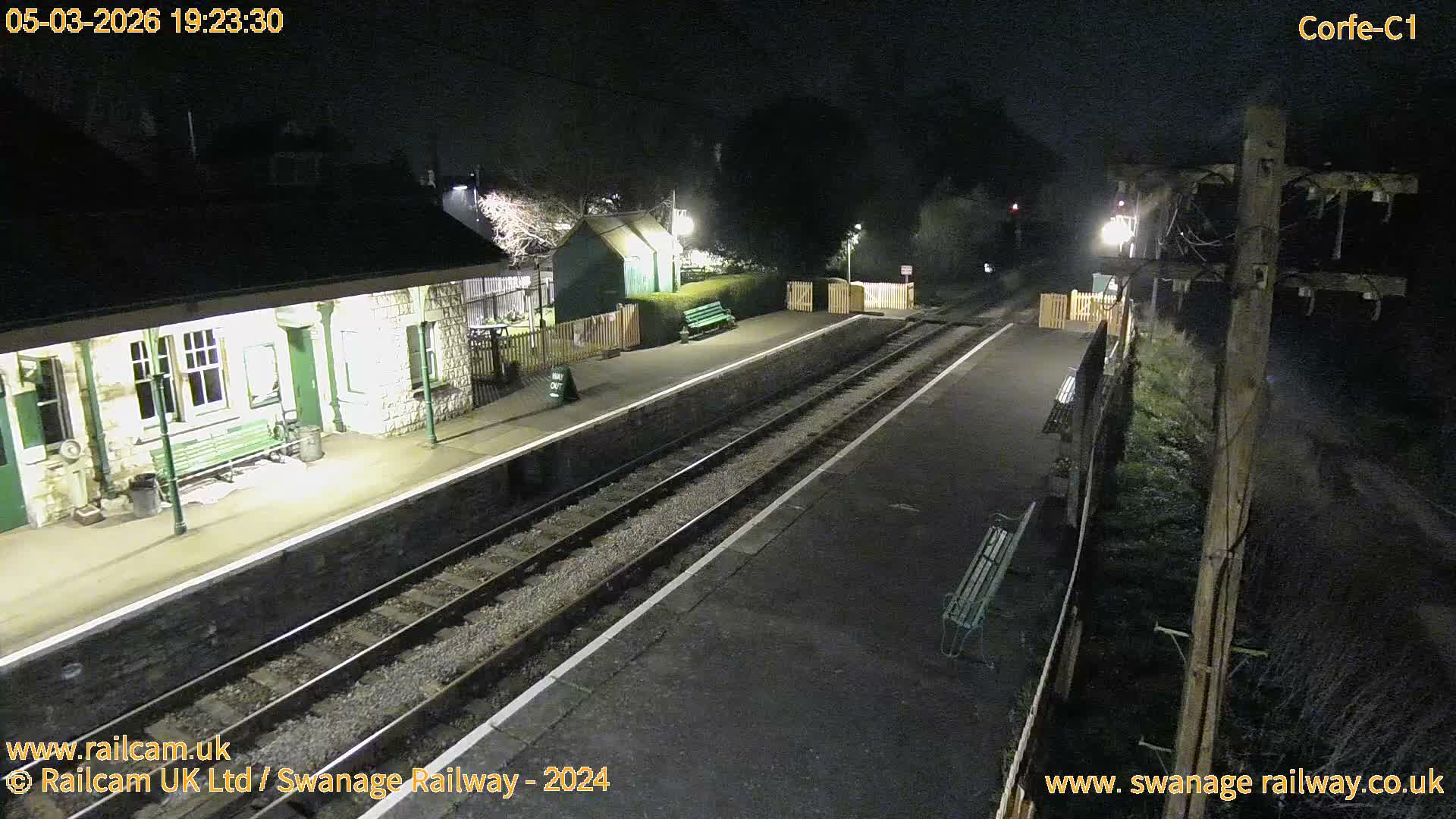 Corfe Castle View & Corfe Railway Station Live Cam - Purbeck, Dorset, South West, England, United Kingdom