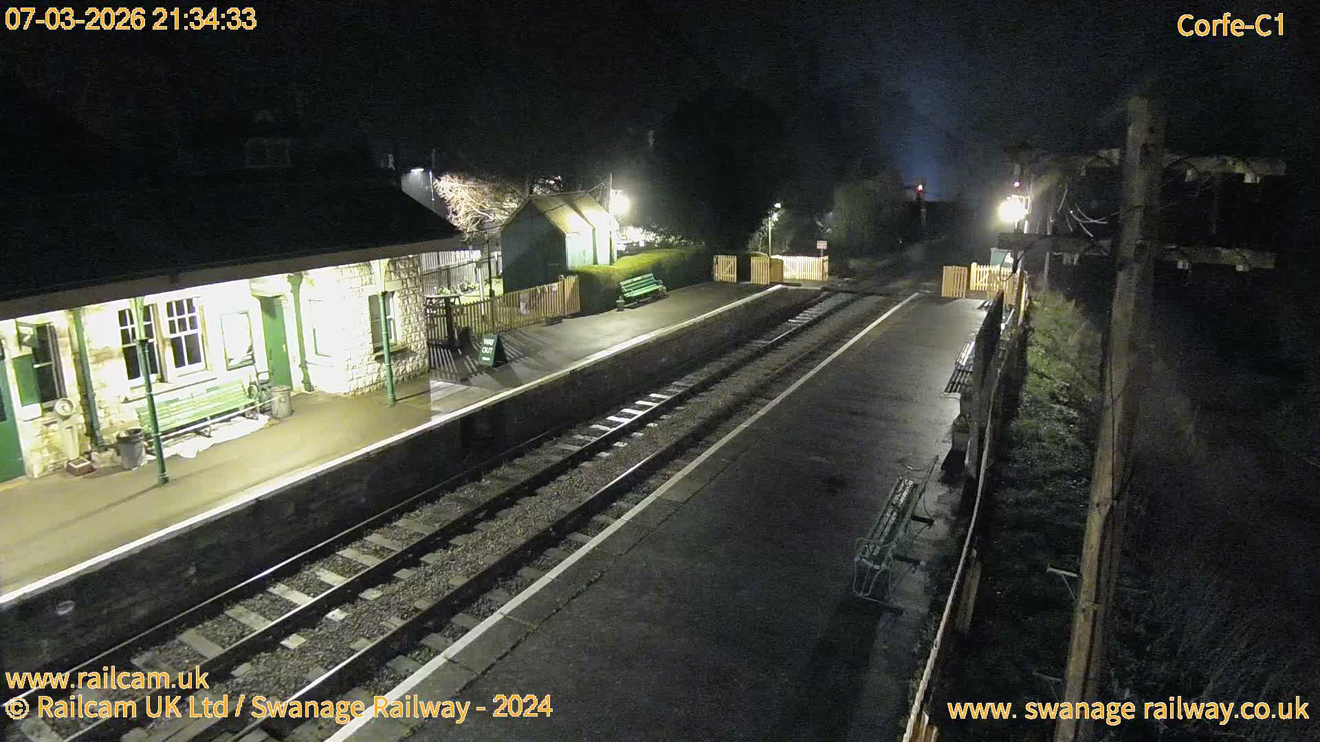 Corfe Castle View & Corfe Railway Station Live Cam - Purbeck, Dorset, South West, England, United Kingdom