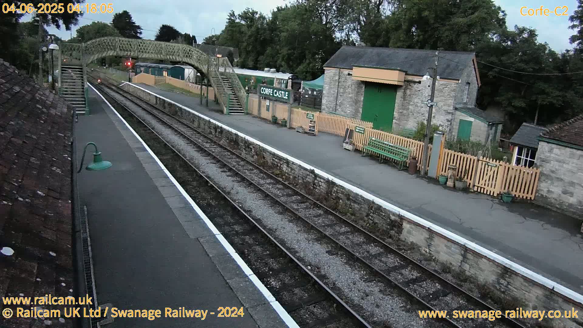 Corfe Castle Train Station Live Cam - Purbeck, Dorset, South West, England, United Kingdom
