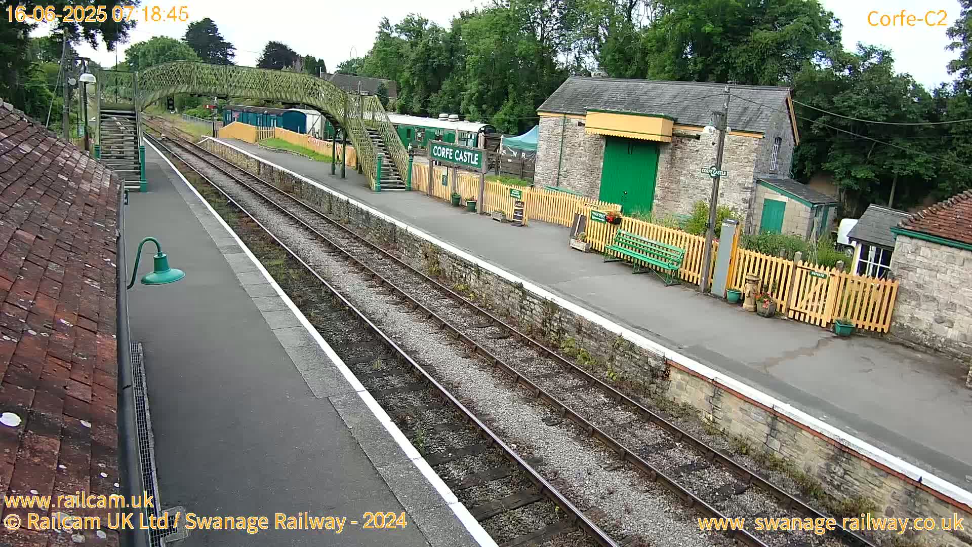 Corfe Castle Train Station Live Cam - Purbeck, Dorset, South West, England, United Kingdom