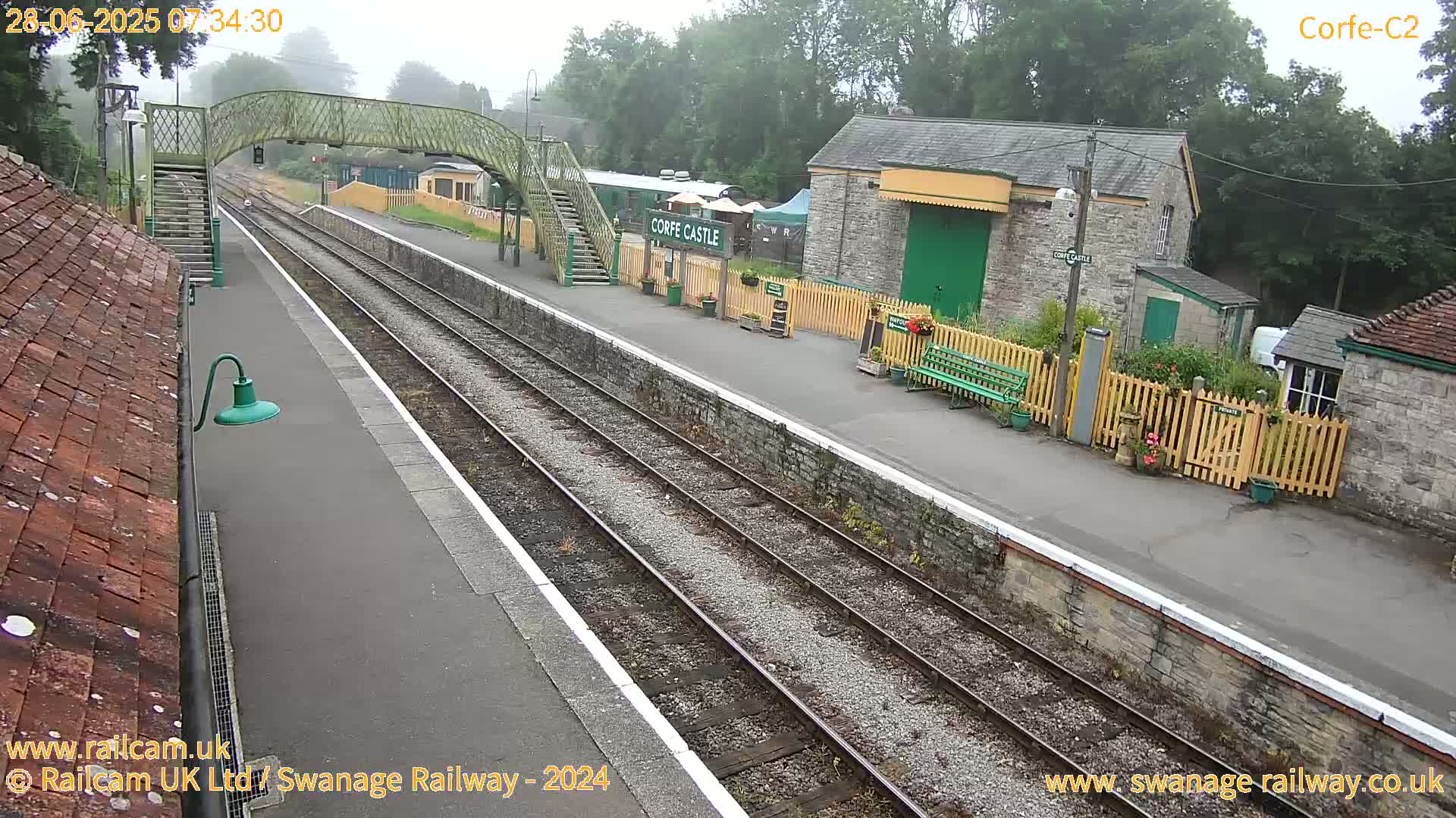 Corfe Castle Train Station Live Cam - Purbeck, Dorset, South West, England, United Kingdom