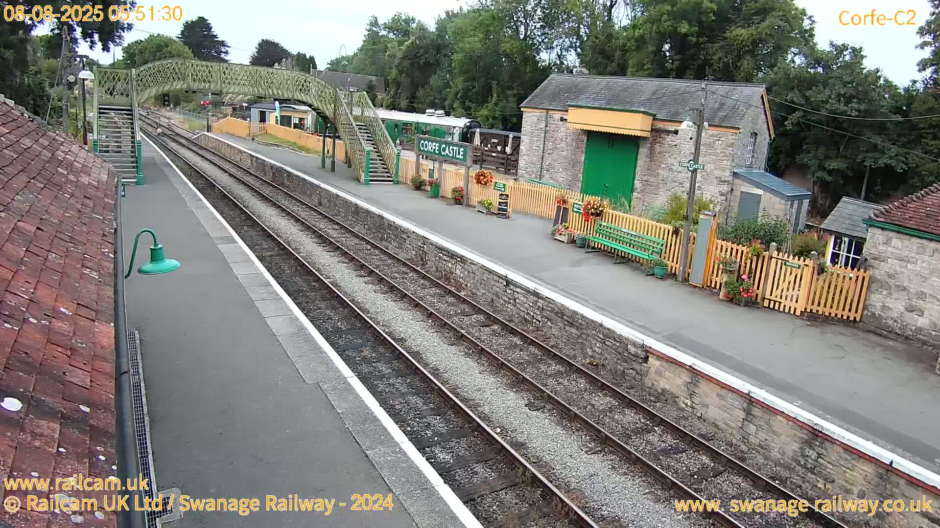 Corfe Castle Train Station Live Cam - Purbeck, Dorset, South West, England, United Kingdom