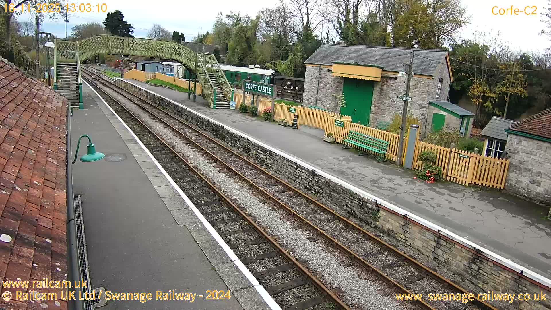 Corfe Castle Train Station Live Cam - Purbeck, Dorset, South West, England, United Kingdom