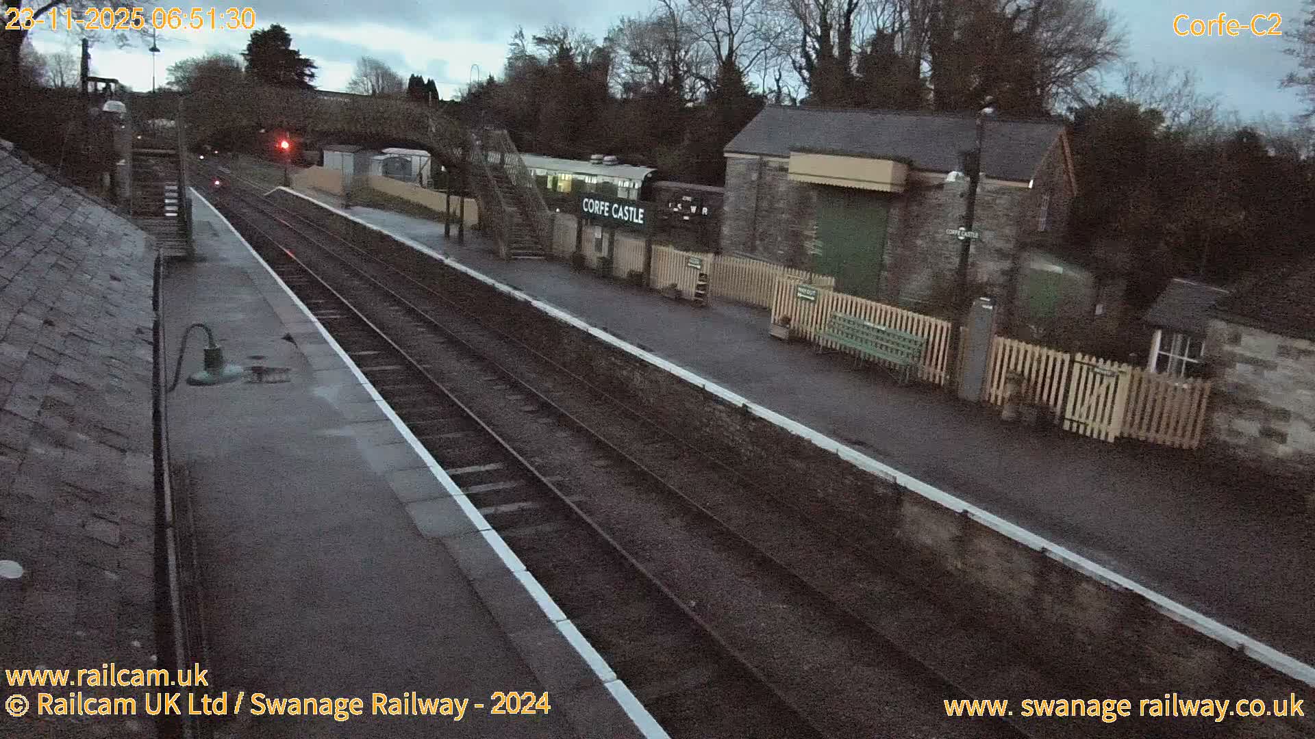 Corfe Castle Train Station Live Cam - Purbeck, Dorset, South West, England, United Kingdom