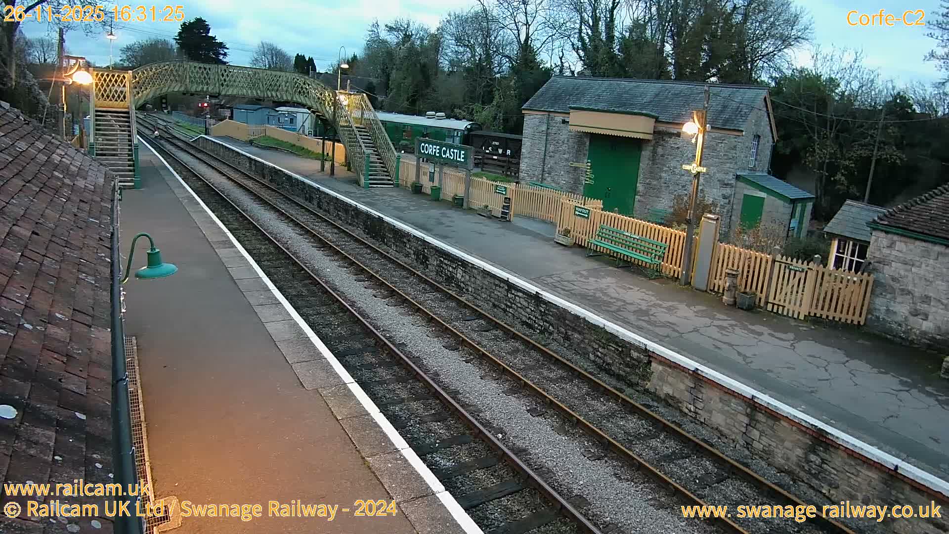 Corfe Castle Train Station Live Cam - Purbeck, Dorset, South West, England, United Kingdom