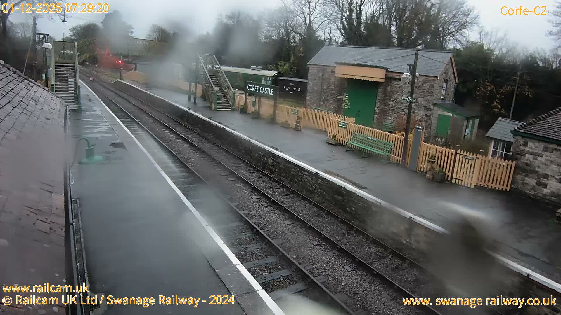 Corfe Castle Train Station Live Cam - Purbeck, Dorset, South West, England, United Kingdom
