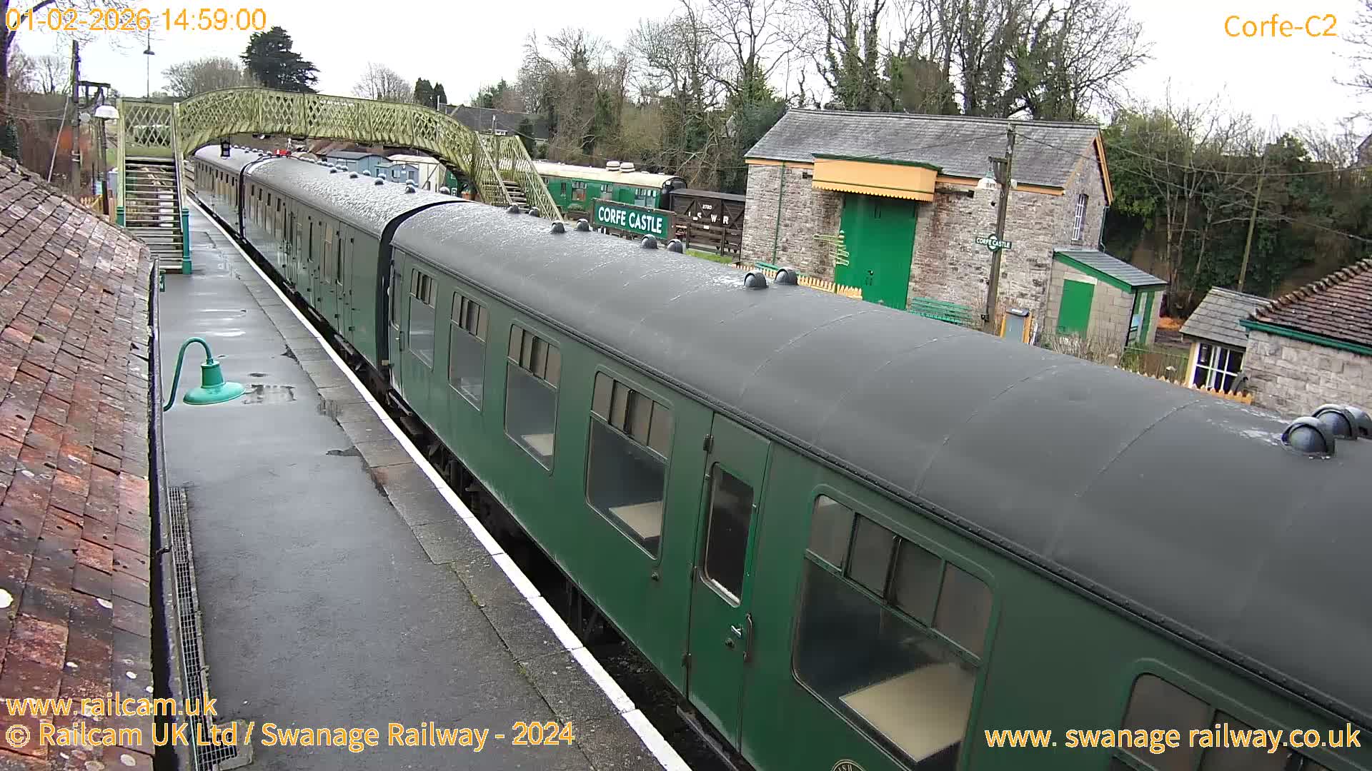 Corfe Castle Train Station Live Cam - Purbeck, Dorset, South West, England, United Kingdom