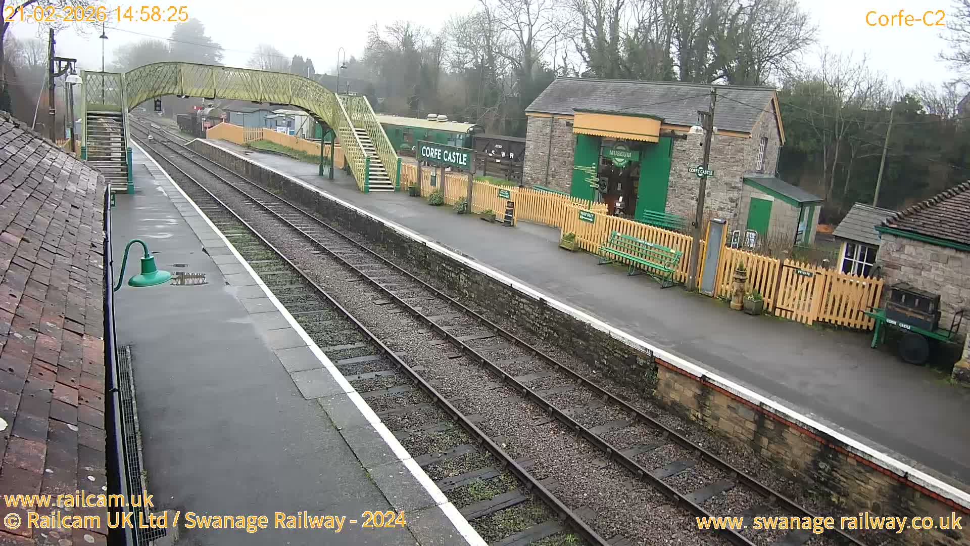 Corfe Castle Train Station Live Cam - Purbeck, Dorset, South West, England, United Kingdom