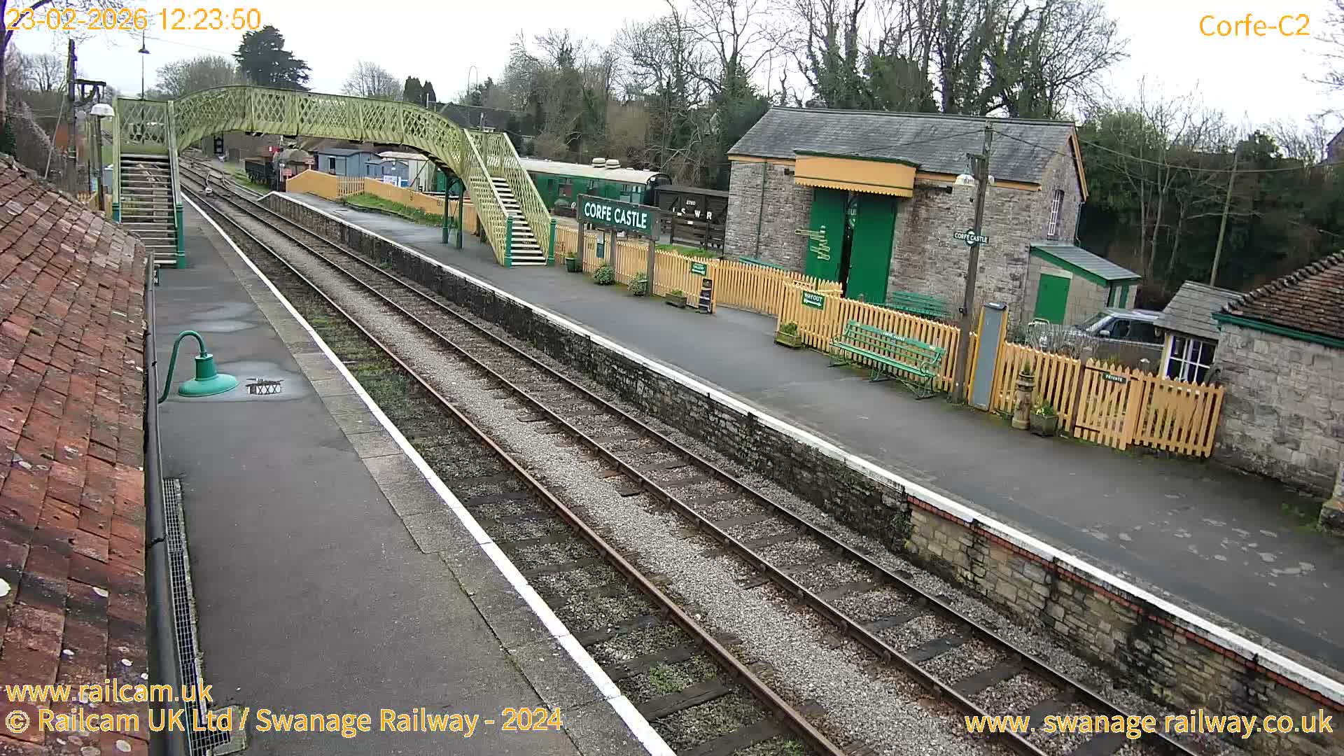 Corfe Castle Train Station Live Cam - Purbeck, Dorset, South West, England, United Kingdom
