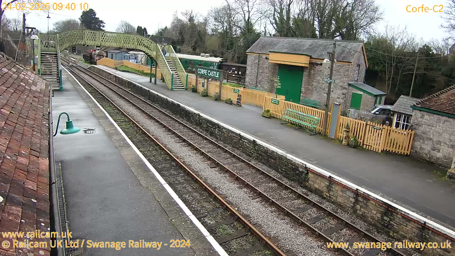 Corfe Castle Train Station Live Cam - Purbeck, Dorset, South West, England, United Kingdom