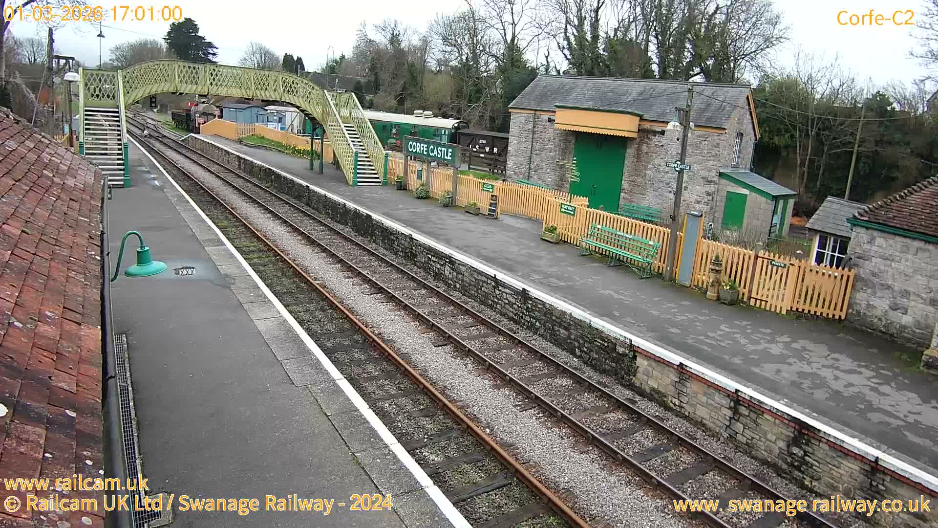 Corfe Castle Train Station Live Cam - Purbeck, Dorset, South West, England, United Kingdom