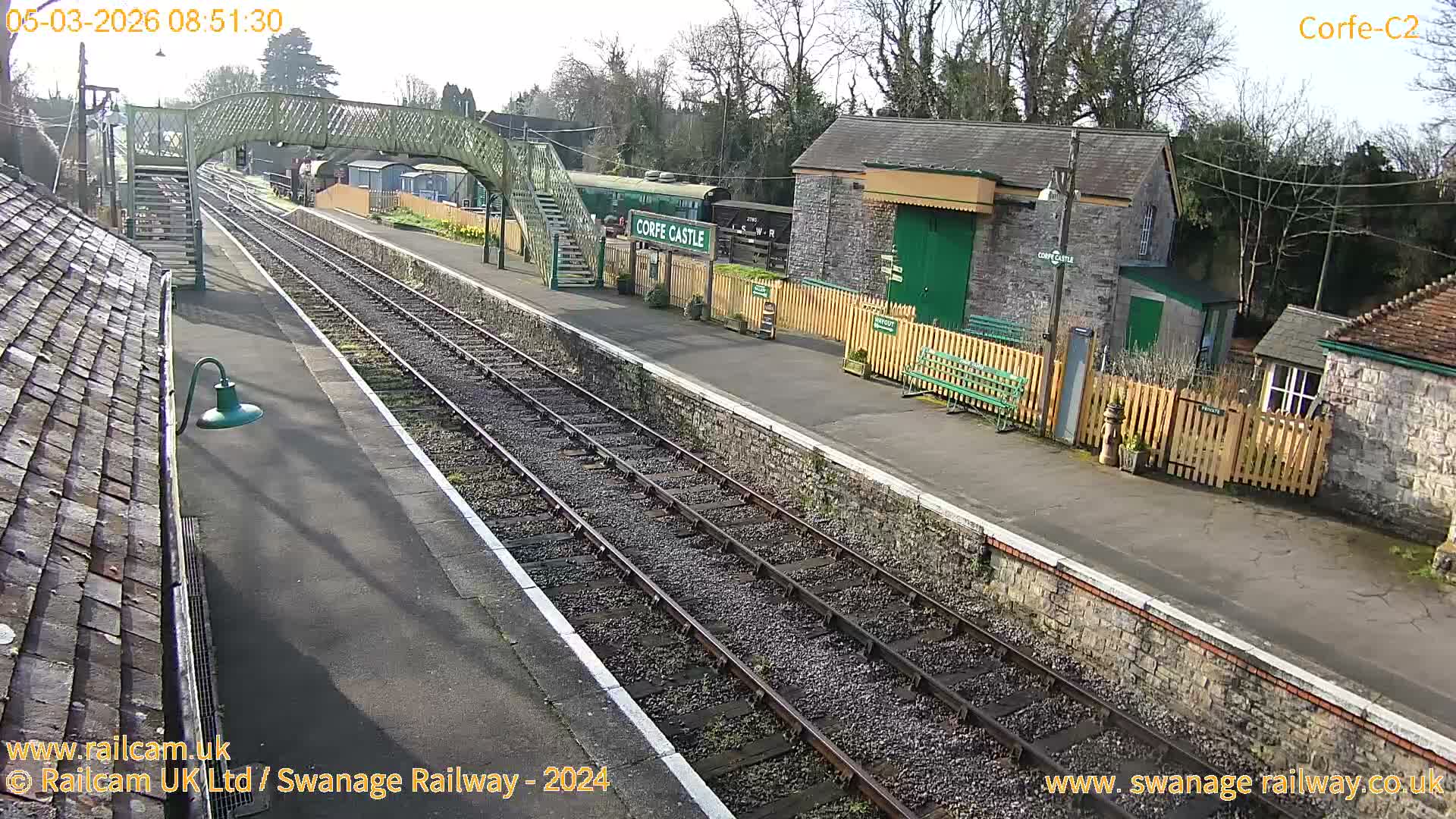 Corfe Castle Train Station Live Cam - Purbeck, Dorset, South West, England, United Kingdom