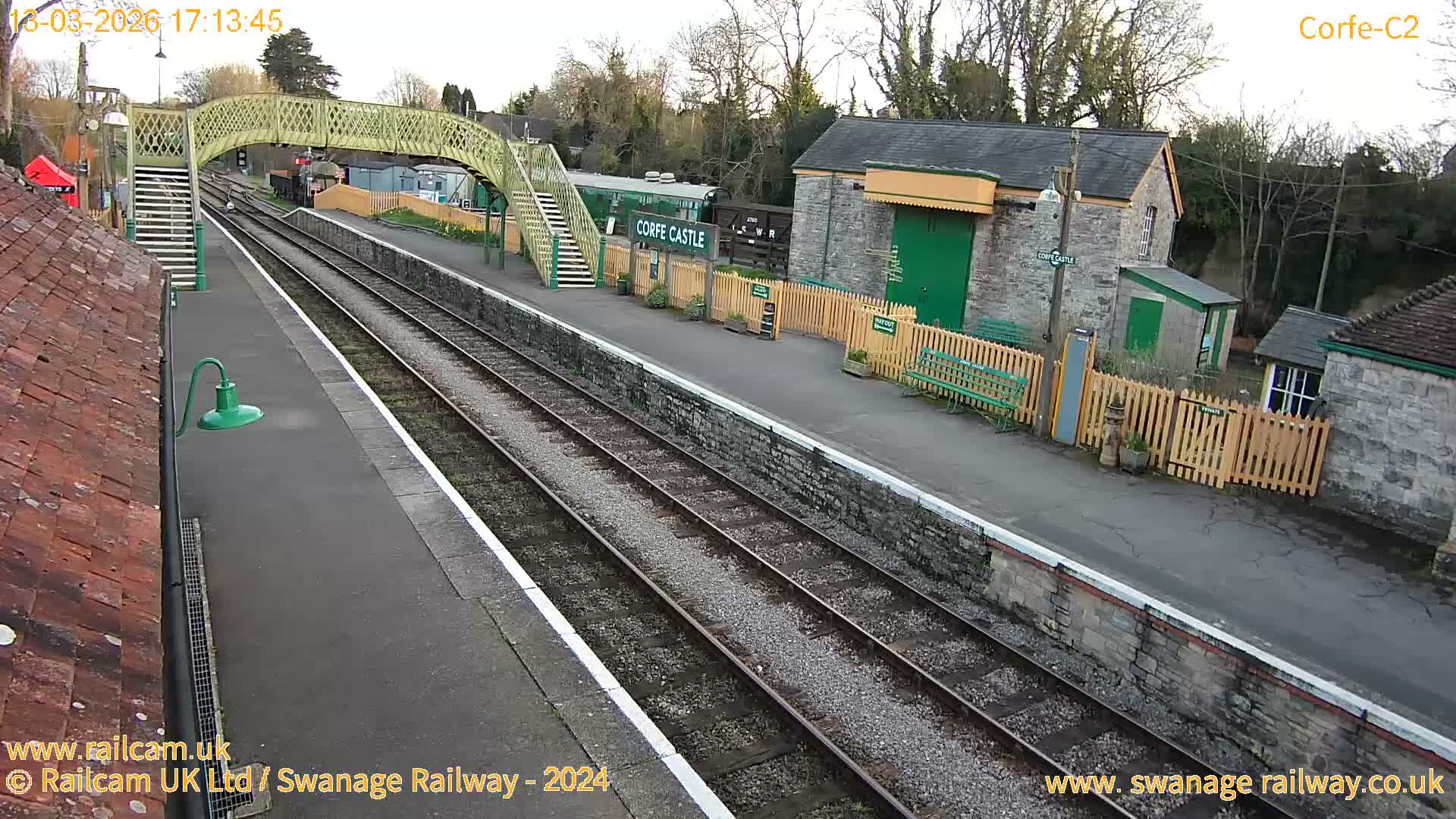 Corfe Castle Train Station Live Cam - Purbeck, Dorset, South West, England, United Kingdom