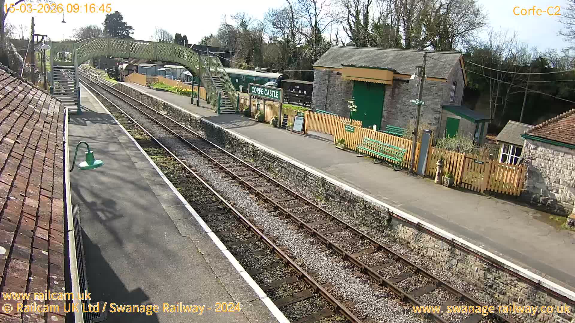 Corfe Castle Train Station Live Cam - Purbeck, Dorset, South West, England, United Kingdom