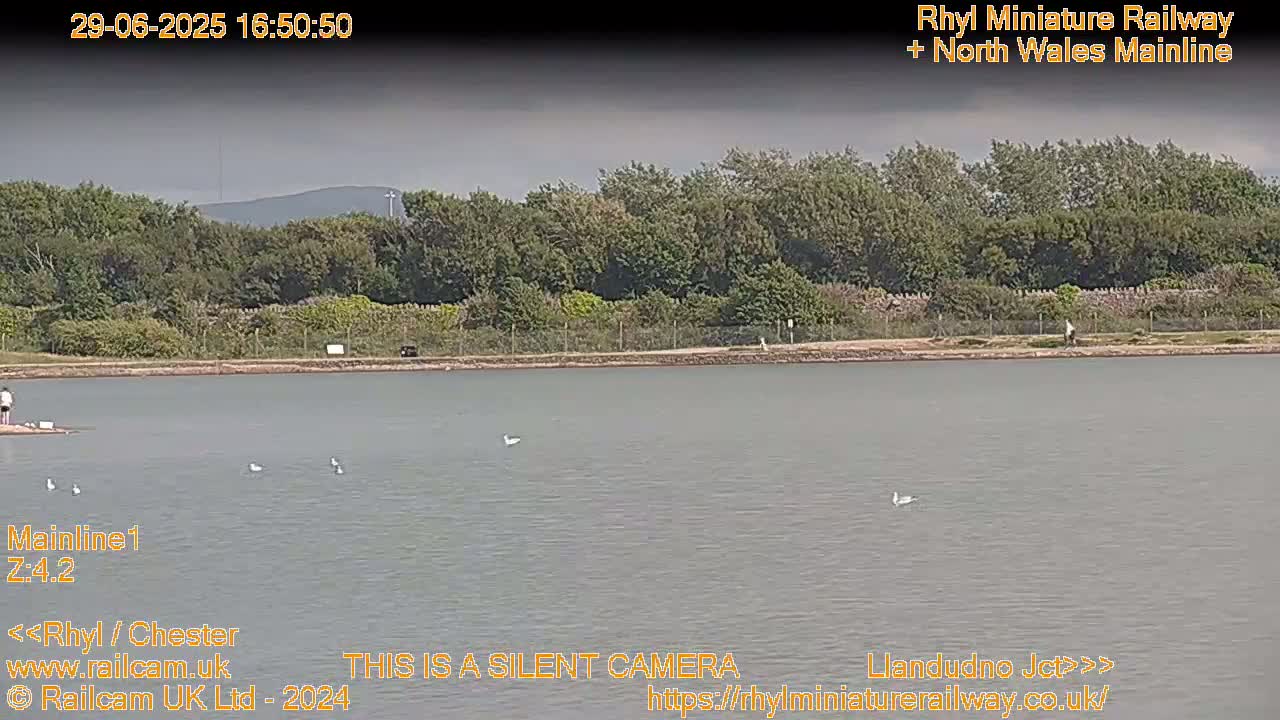Rhyl, Marine Lake & Rhyl Miniature Railway Live Cam - Denbighshire, Clwyd, Wales, United Kingdom