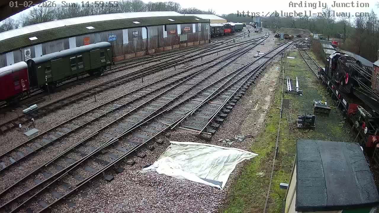 Sheffield Green, Bluebell Railway, Sheffield Park Station Ardingly Junction Live Cam - Uckfield, Wealden, East Sussex, South East, England, United Kingdom