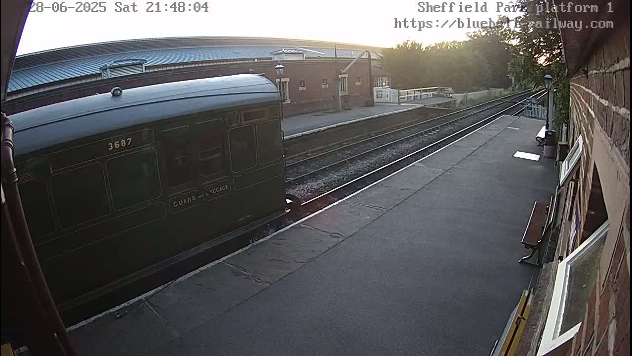 Platform 1 East Sheffield Green, Bluebell Railway, Sheffield Park Station  Live Cam - Uckfield, Wealden, East Sussex, South East, England, United Kingdom