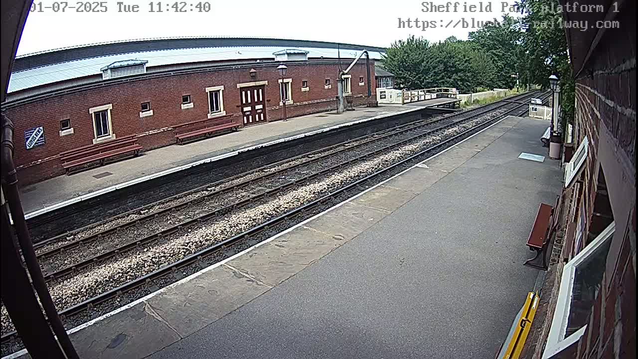 Platform 1 East Sheffield Green, Bluebell Railway, Sheffield Park Station  Live Cam - Uckfield, Wealden, East Sussex, South East, England, United Kingdom