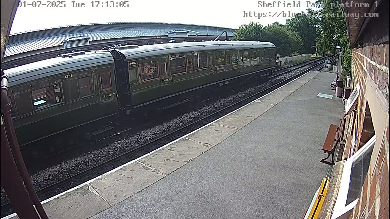 Platform 1 East Sheffield Green, Bluebell Railway, Sheffield Park Station  Live Cam - Uckfield, Wealden, East Sussex, South East, England, United Kingdom
