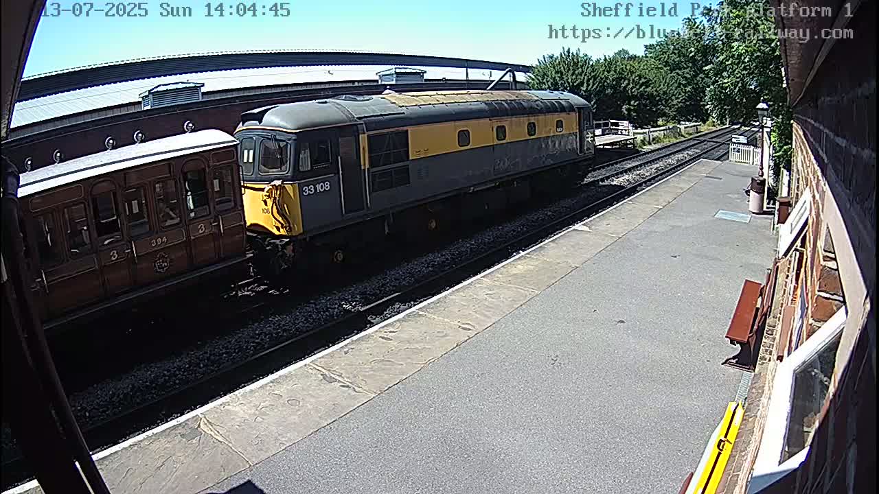 Platform 1 East Sheffield Green, Bluebell Railway, Sheffield Park Station  Live Cam - Uckfield, Wealden, East Sussex, South East, England, United Kingdom