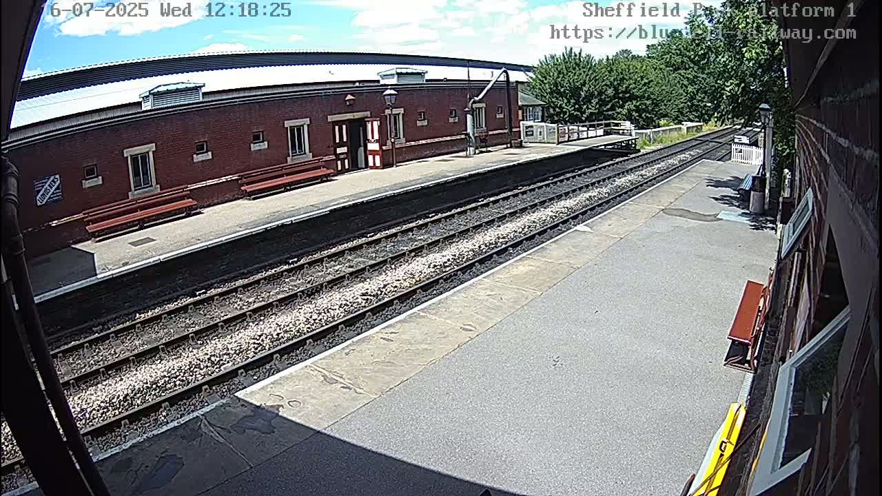 Platform 1 East Sheffield Green, Bluebell Railway, Sheffield Park Station  Live Cam - Uckfield, Wealden, East Sussex, South East, England, United Kingdom