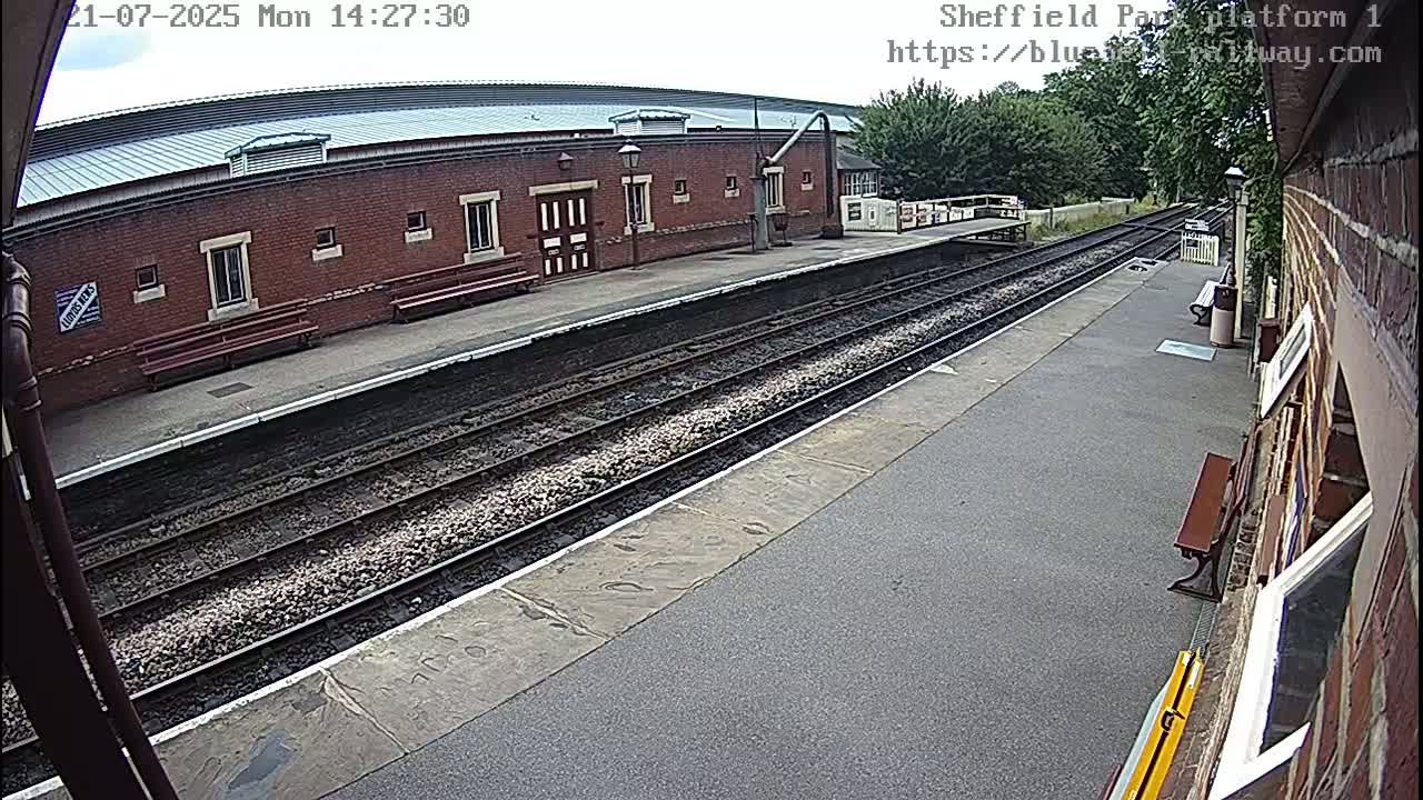 Platform 1 East Sheffield Green, Bluebell Railway, Sheffield Park Station  Live Cam - Uckfield, Wealden, East Sussex, South East, England, United Kingdom
