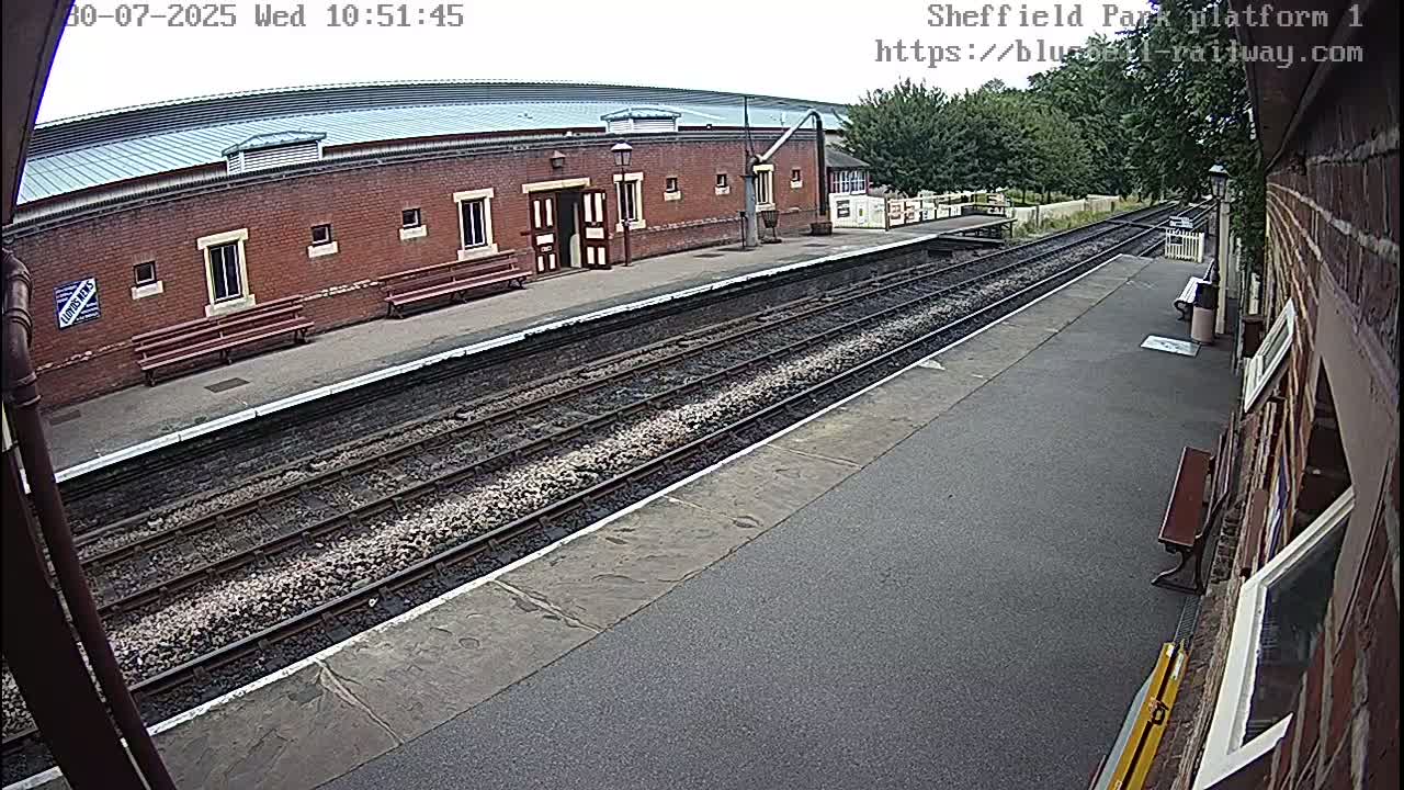 Platform 1 East Sheffield Green, Bluebell Railway, Sheffield Park Station  Live Cam - Uckfield, Wealden, East Sussex, South East, England, United Kingdom