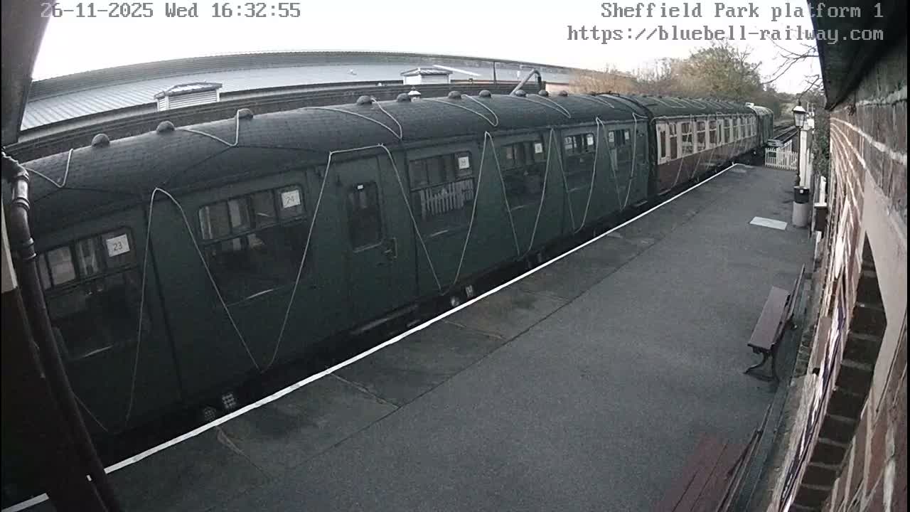 Platform 1 East Sheffield Green, Bluebell Railway, Sheffield Park Station  Live Cam - Uckfield, Wealden, East Sussex, South East, England, United Kingdom
